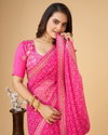 Tdg 2013 Georgette Bandhani Printed Sarees Wholesale Price In Surat